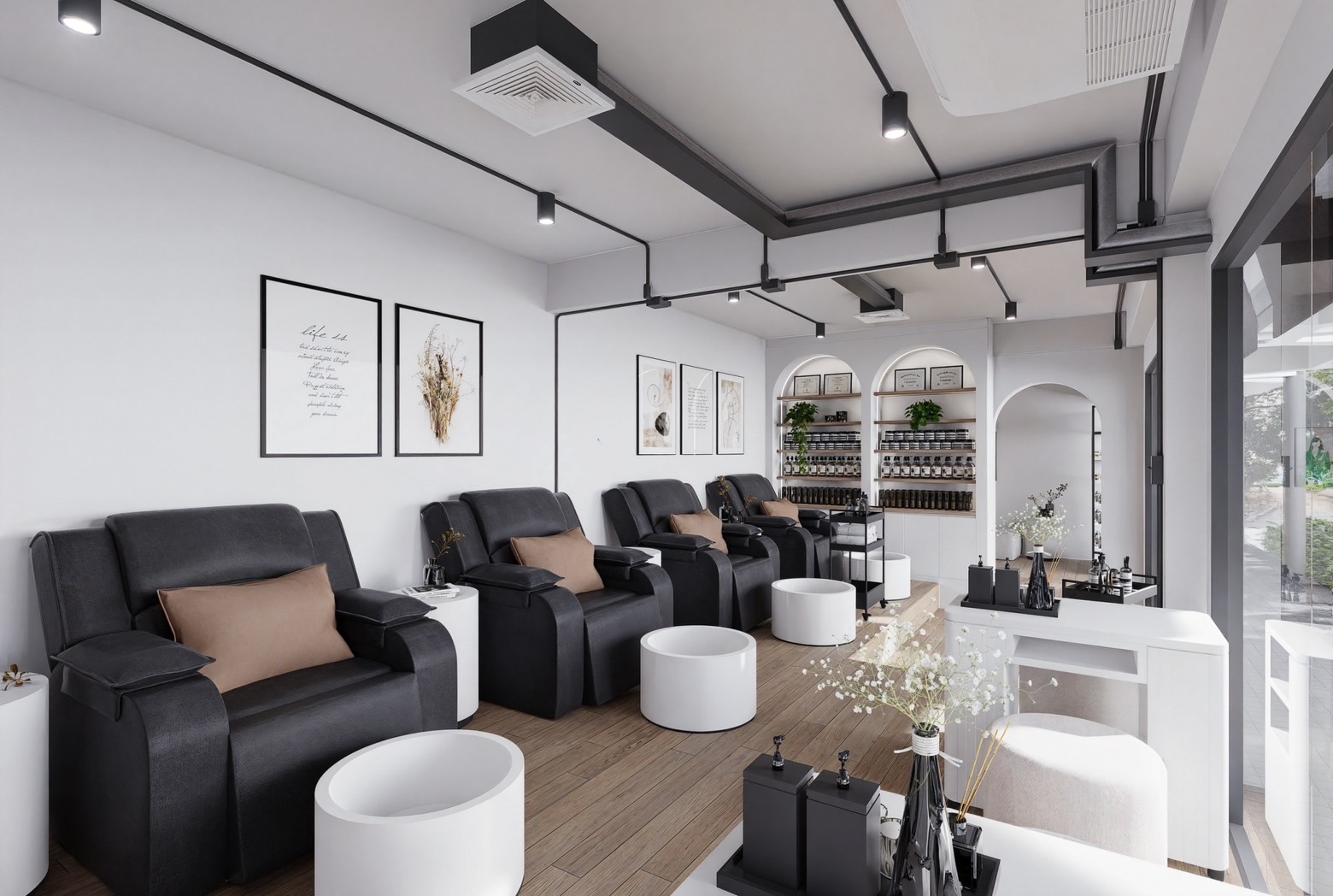 Relaxation and Pedicure Area