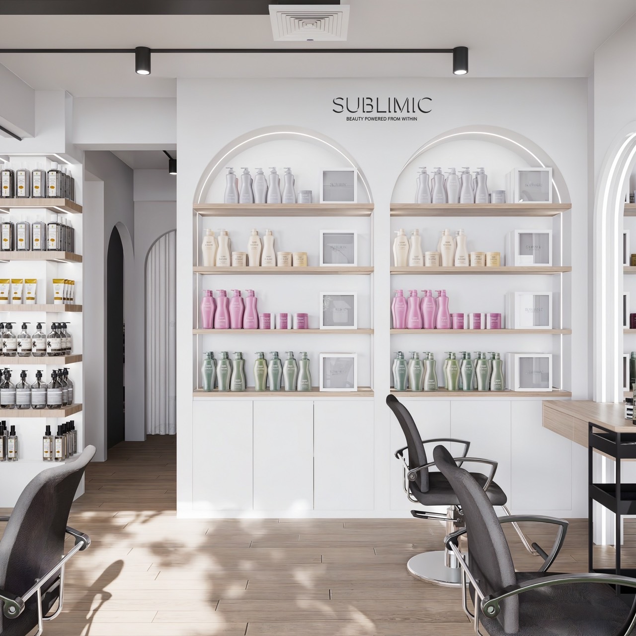Private treatment room for luxury beauty services including waxing and eyelash extensions